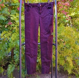Buffalo David Bitton Womens Skinny Jeans Purple Stretch Mid Rise Denim 10/30